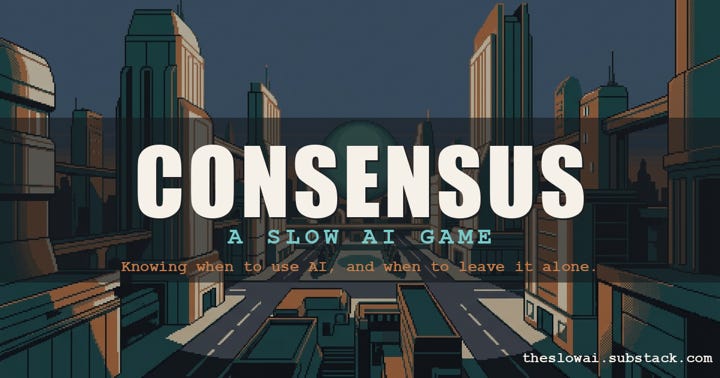 Consensus title screen