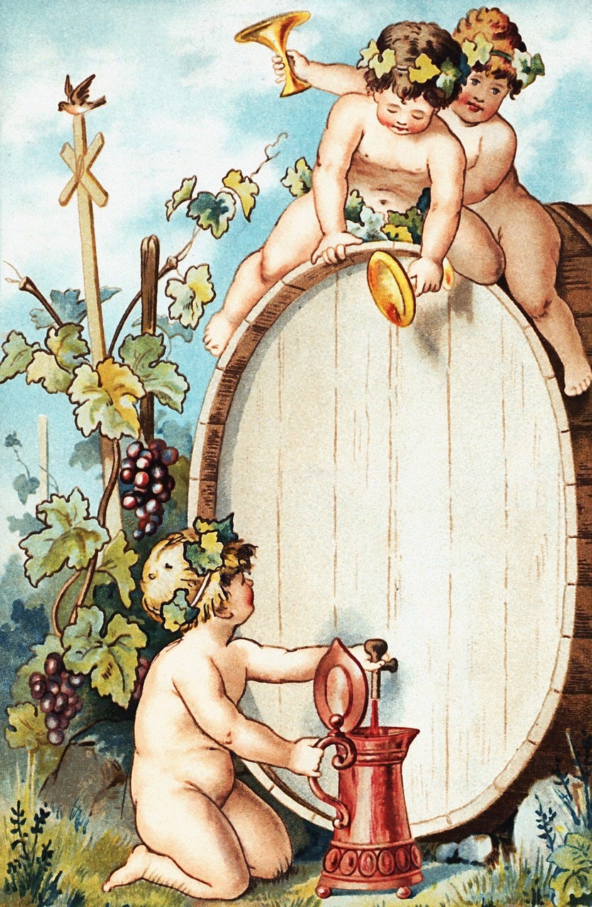 Free vintage victorian cherubs illustration