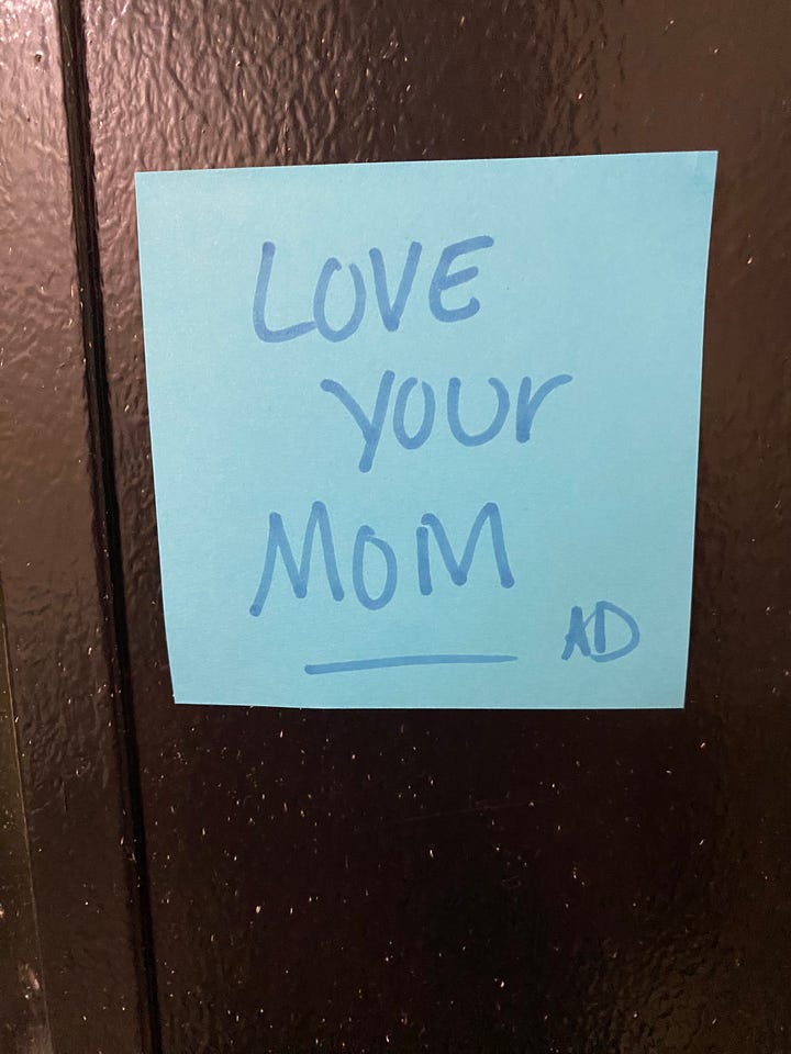 post-its from a bathroom wall