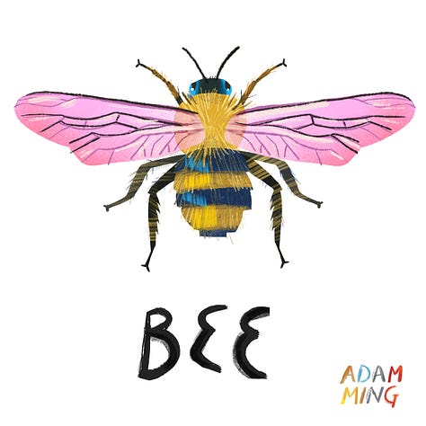 A collection of bugs illustrated by Adam ming