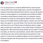 Trump dumps on Sen. Deery, backs Copenhaver as redistricting payback starts