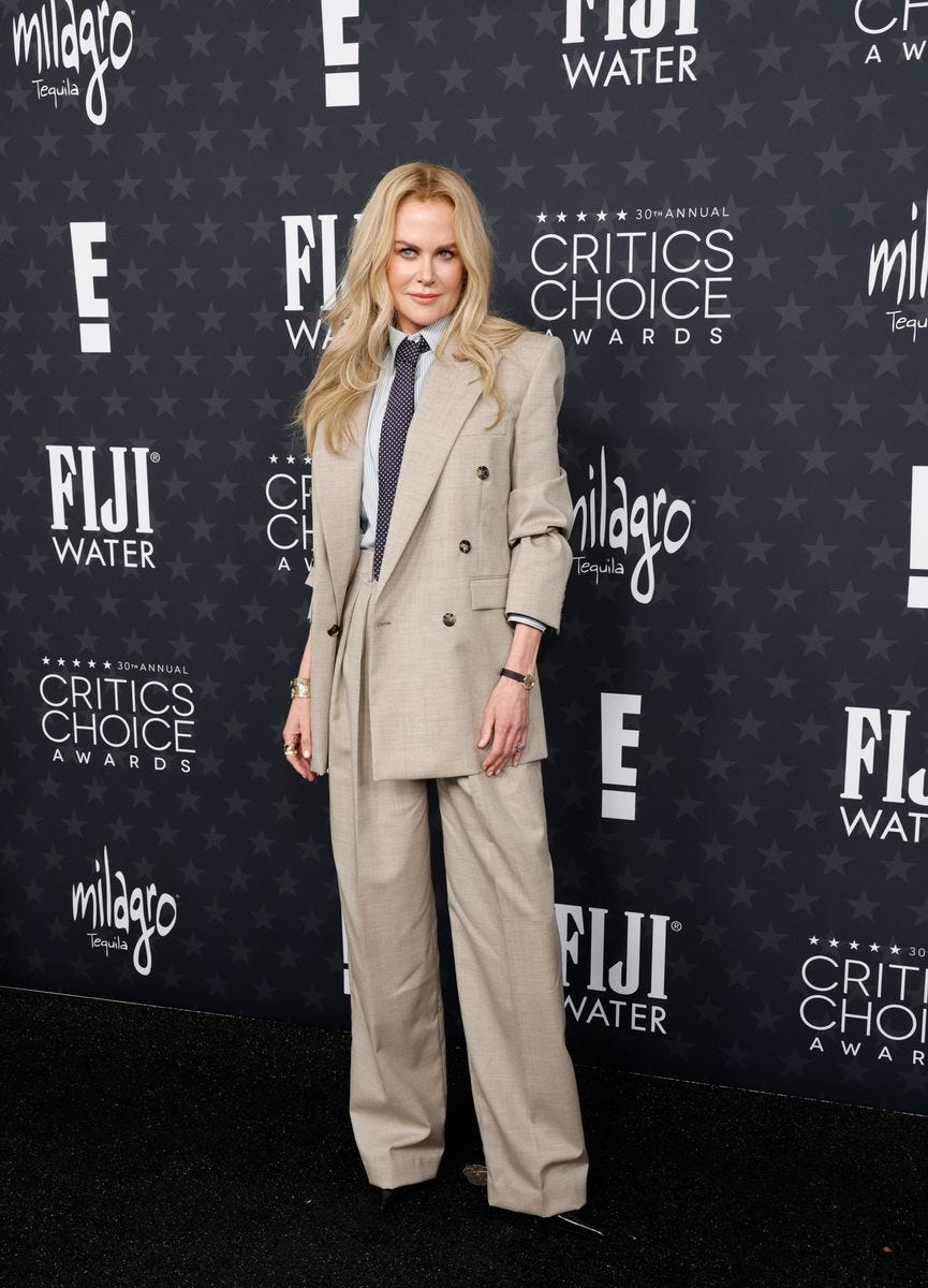Nicole Kidman stuns in Power Suit at 2025 Critics Choice Awards