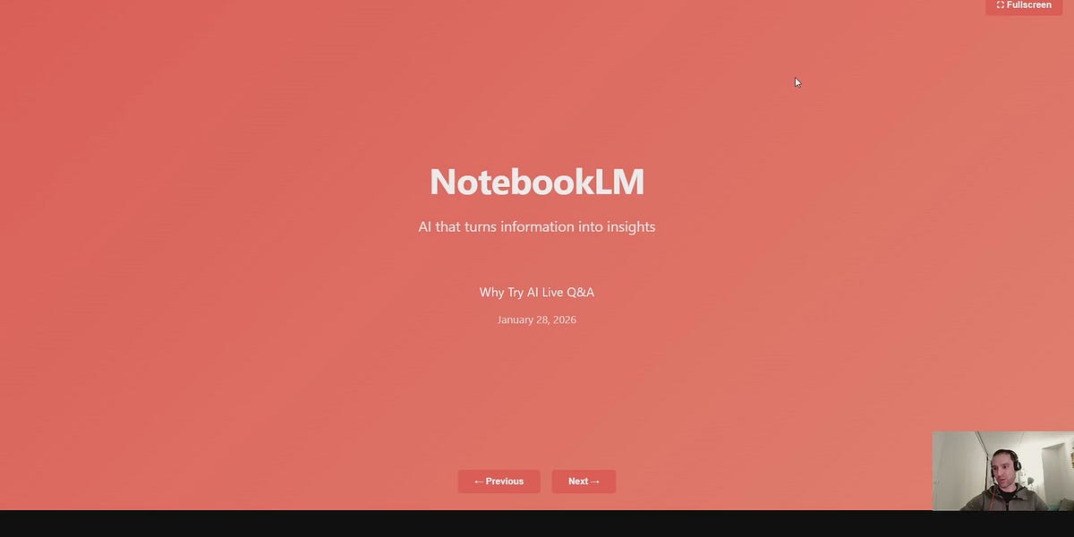 Live Q&A: NotebookLM - by Daniel Nest - Why Try AI