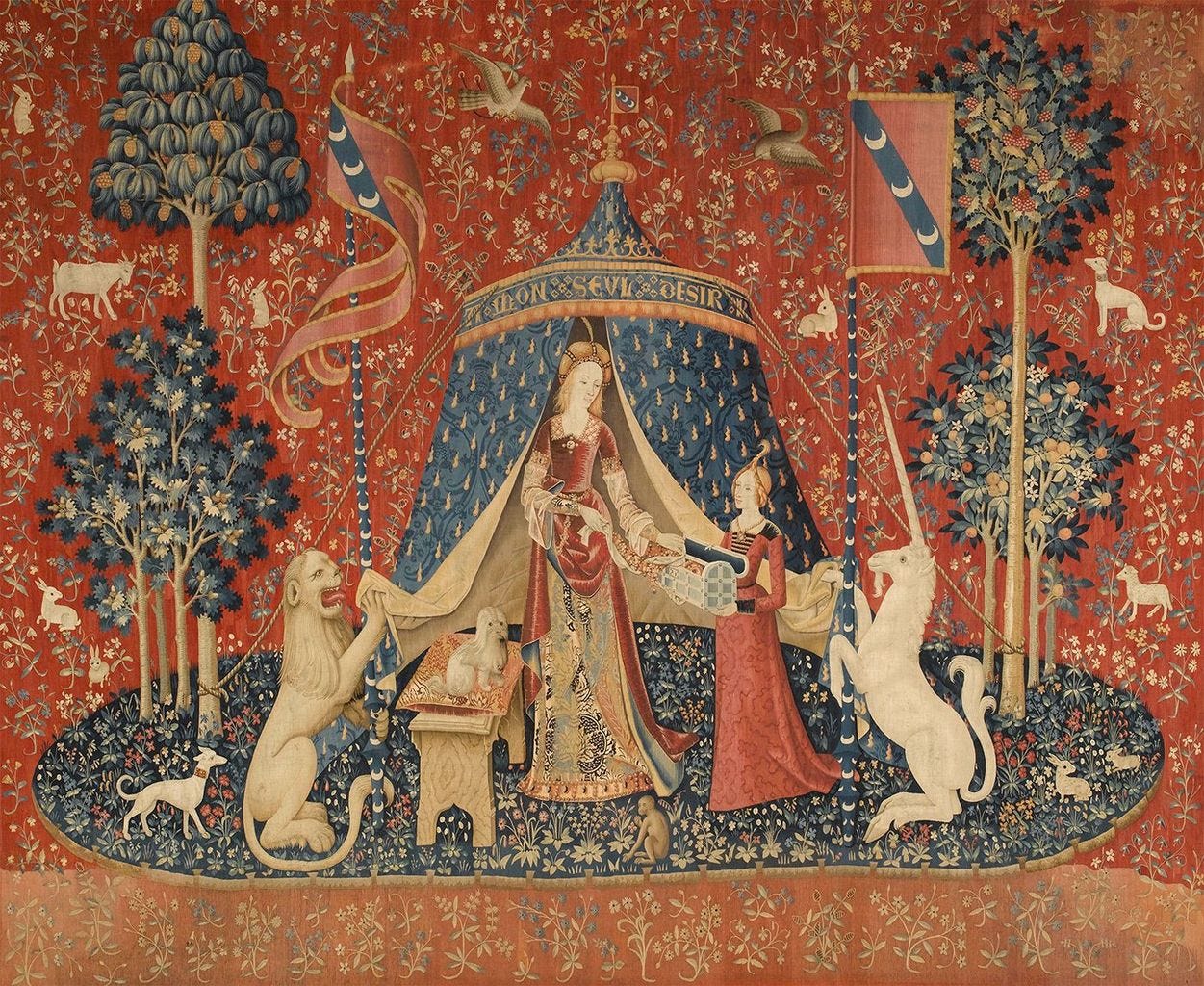 Fig 6. The Lady and the Unicorn tapestry.