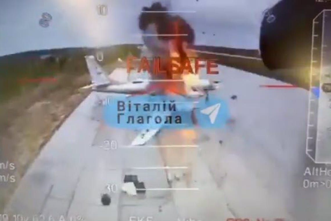 Ukraine Hits 4 Russian Air Bases with Truck-Launched Drones from INSIDE Russia - 40 Strategic Bomber Planes said lost