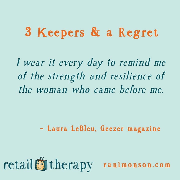 Laura LeBleu on 3 Keepers & a Regret Retail Therapy