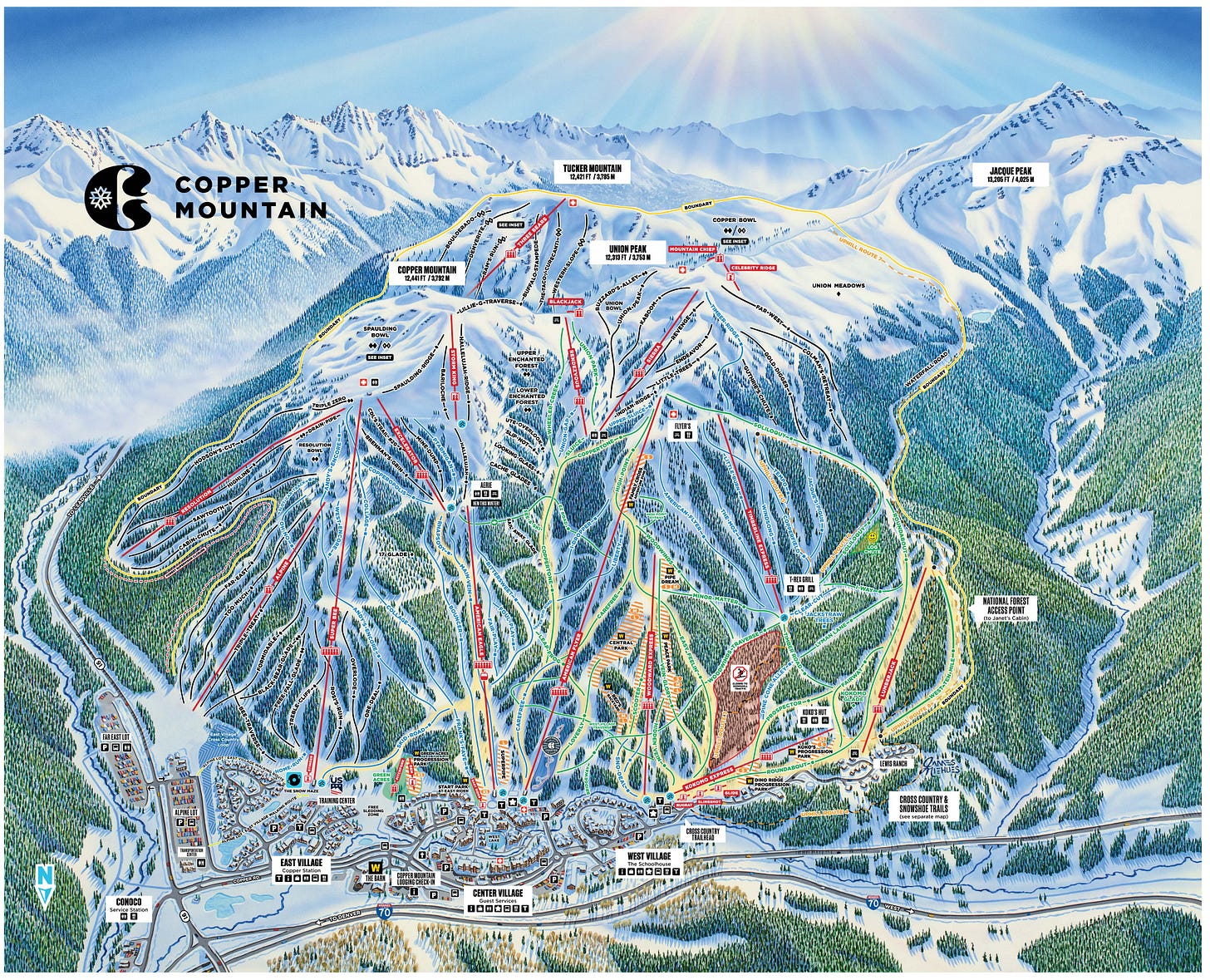 Copper Mountain Trail Map Winter 2023