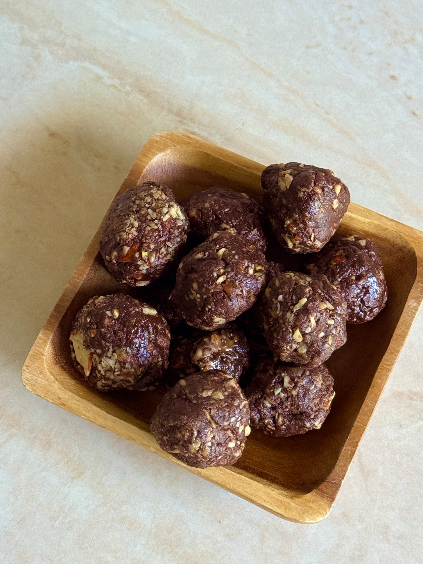 Brownie bite energy balls