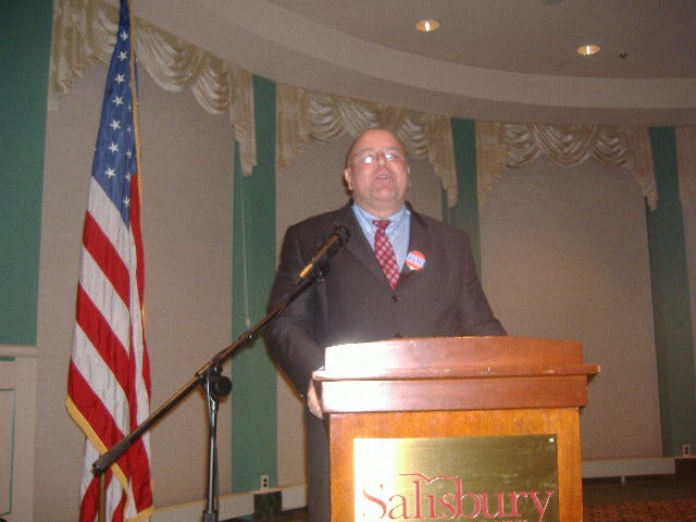 State Senator E.J. Pipkin focused on financial issues in his two minutes or so. State Senator E.J. Pipkin focused on financial issues in his two minutes or so.