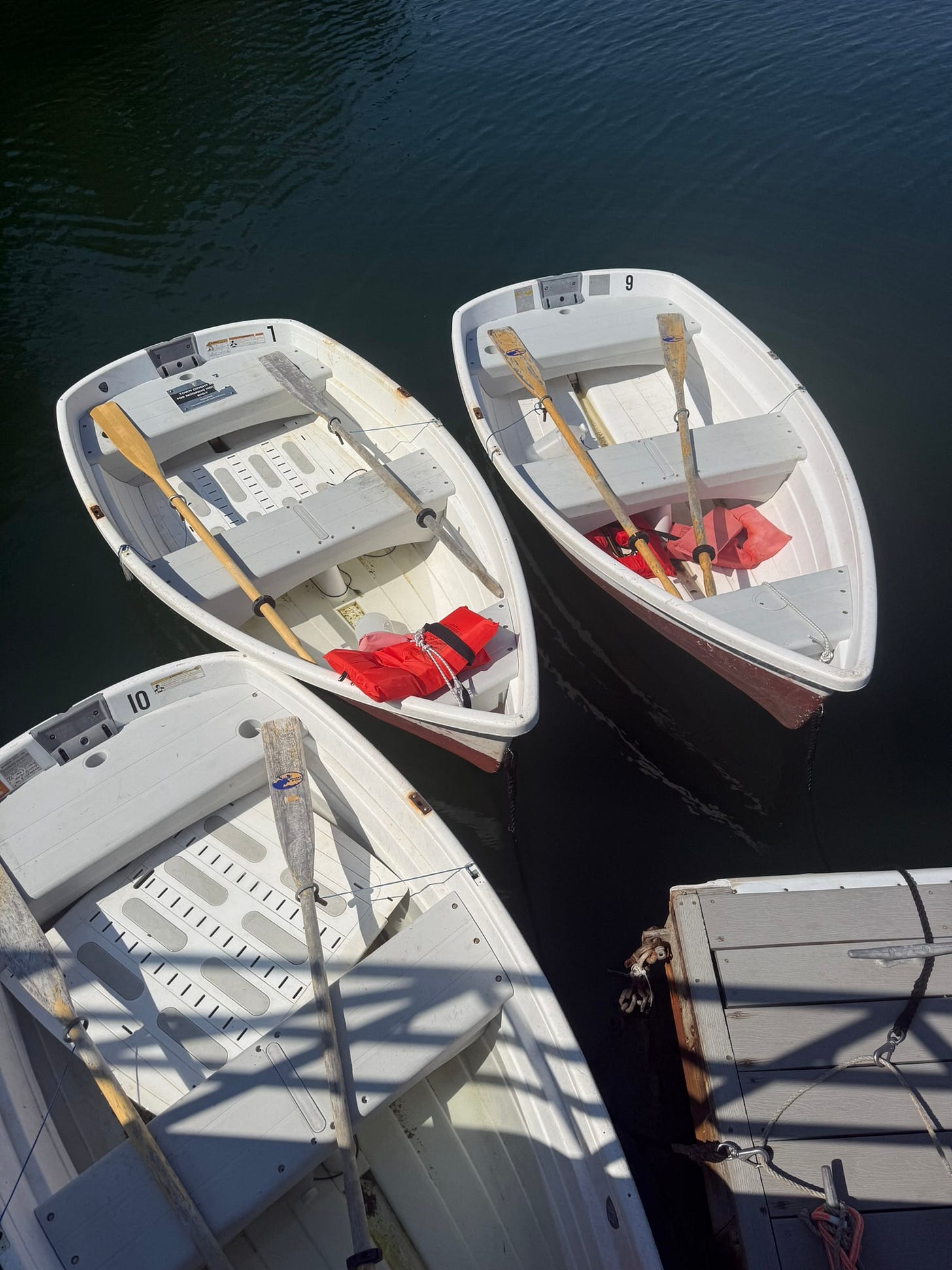 Working boats heading out at dawn off Littlejohn Island, Casco Bay