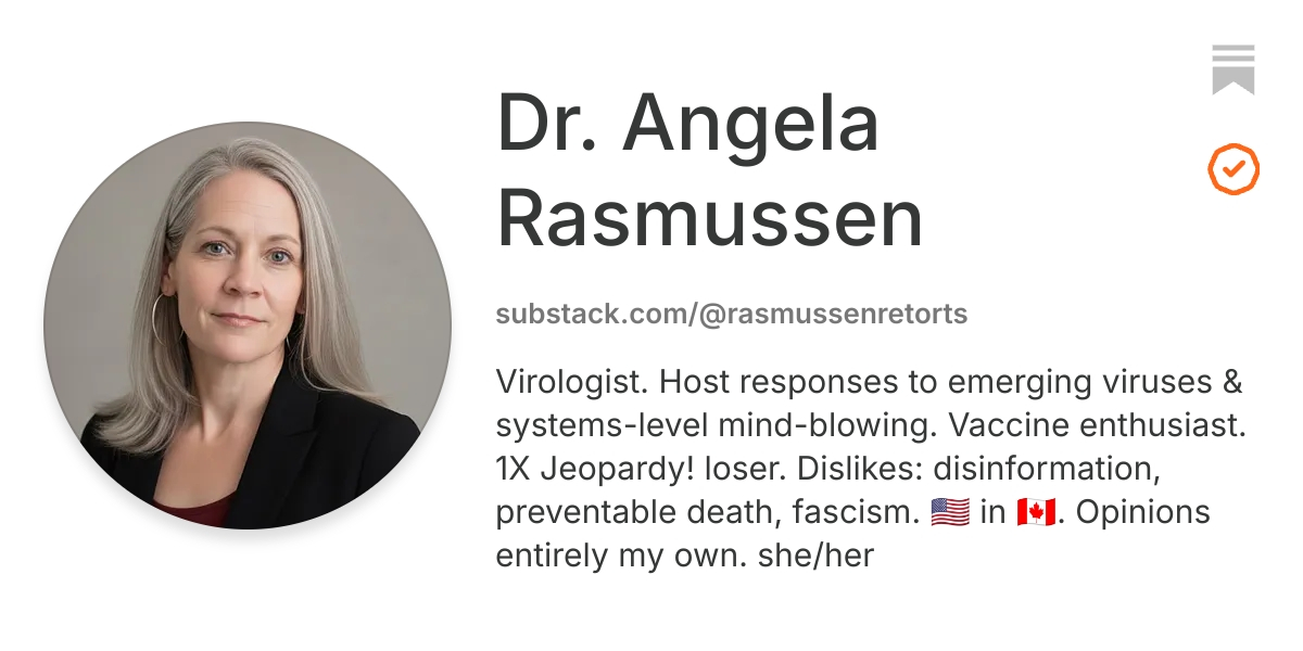 Dr. Angela Rasmussen | Substack