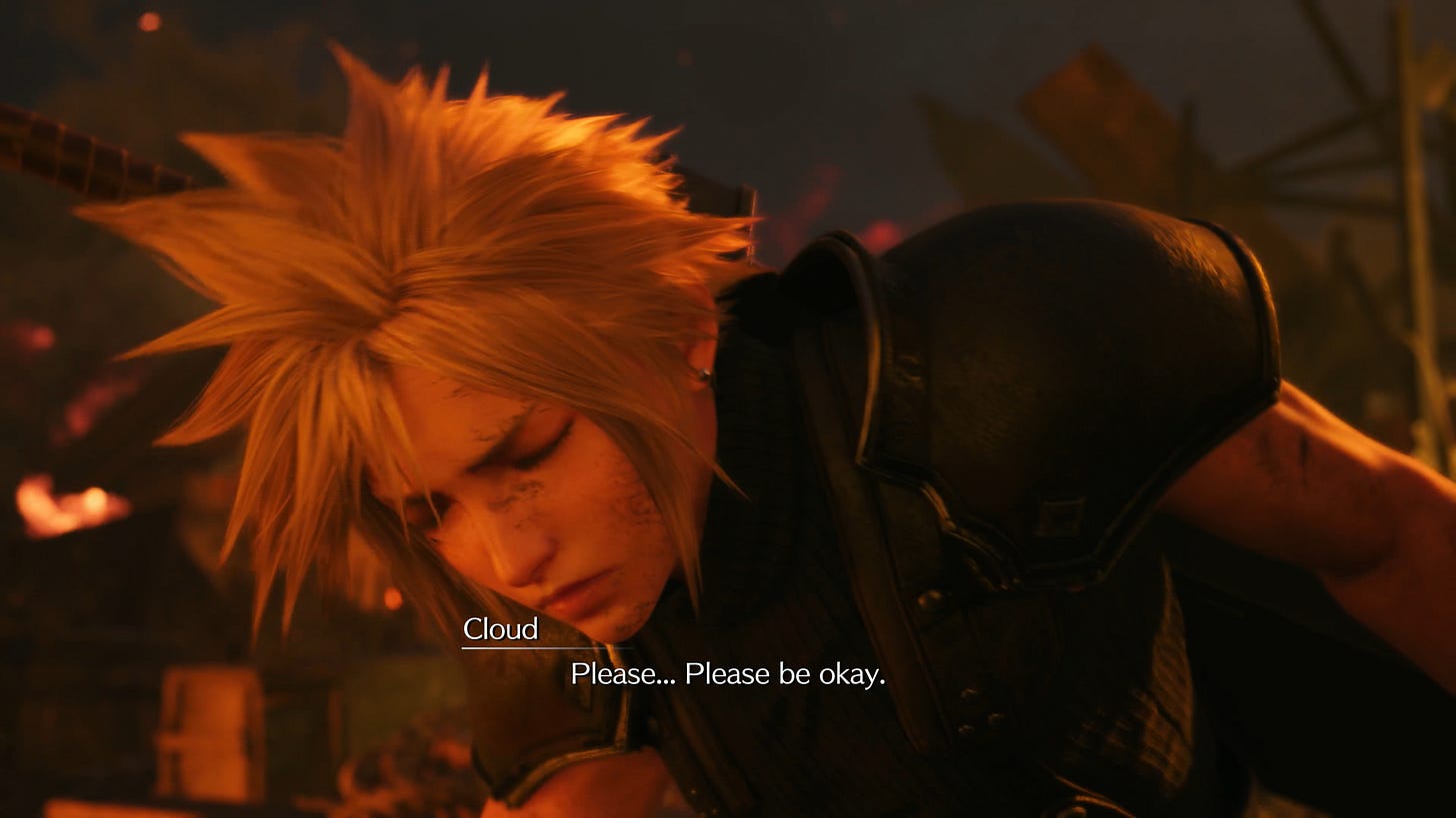 Cloud: "Please... Please be okay."