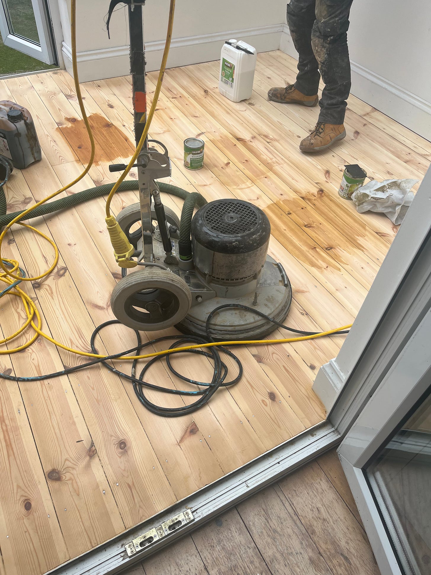 sanded floor