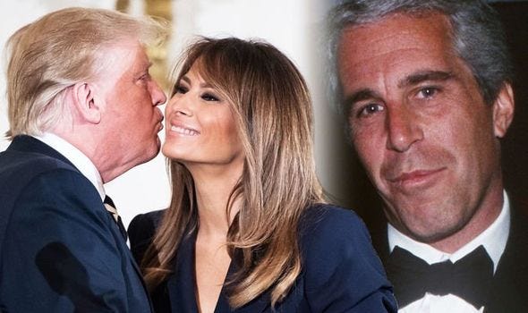 Melania Trump and Jeffrey Epstein