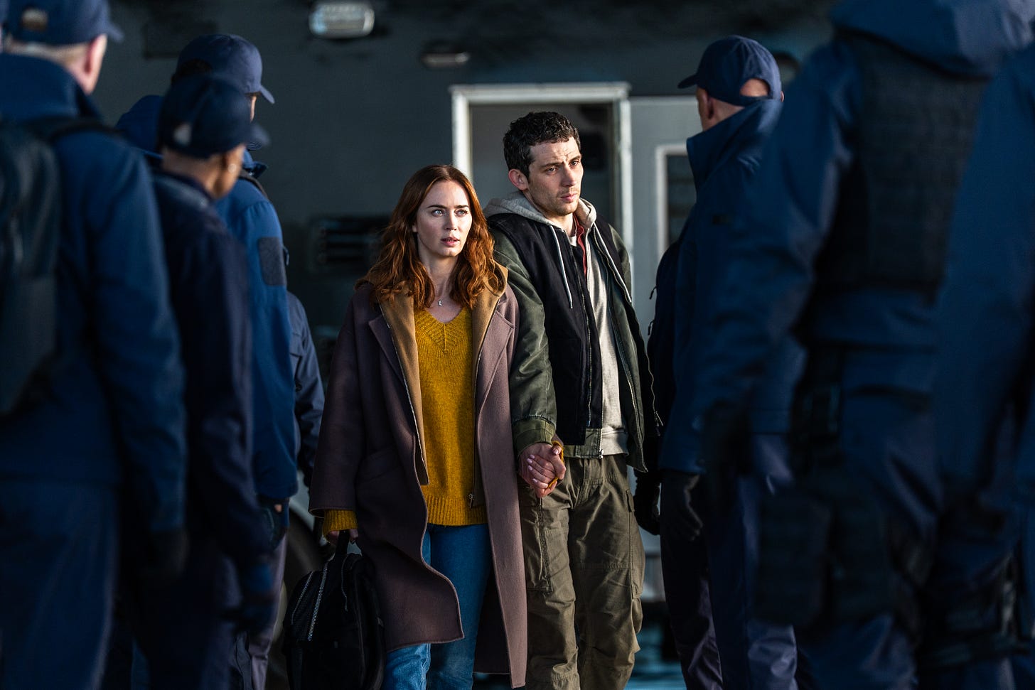 Emily Blunt and Josh O’Connor in Disclosure Day Emily Blunt and Josh O’Connor in Disclosure Day