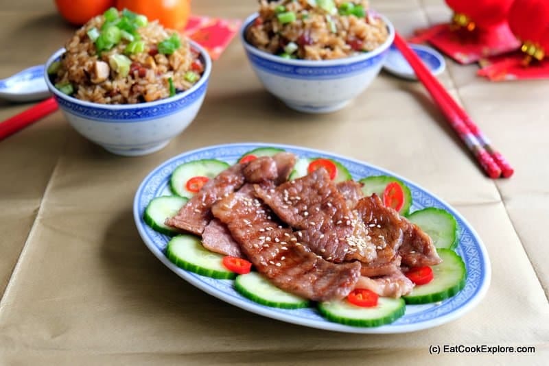 Grilled Wagyu Beef Stir Fried Glutinous Rice Loh Mai Fan 
