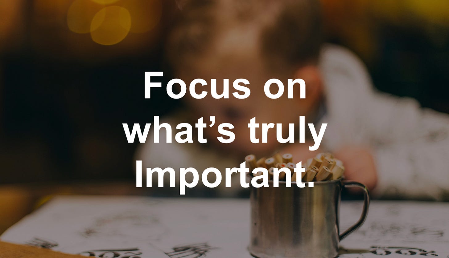 Focus on what's truly Important. - Productive with a Purpose