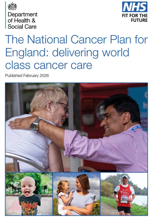 Front Cover of the National Cancer Plan publication