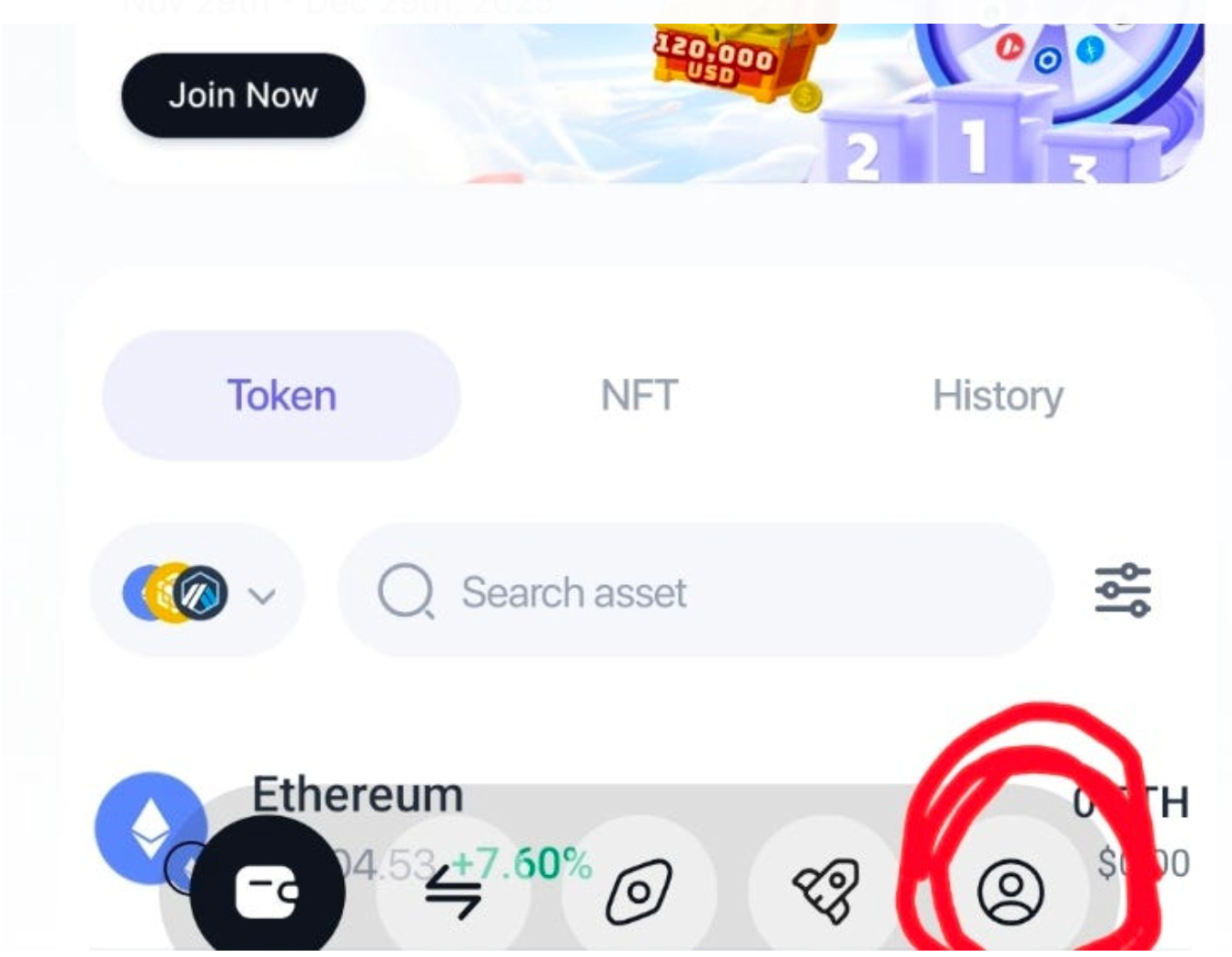 👉 You’re in the Wallet? Tap this 👤 first.