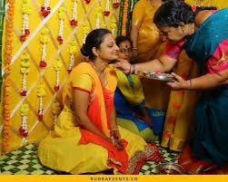 TALE OF TELUGU WEDDINGS Segment : 3 Pellikoduku - Pellikuthuru Cheyuta Bride : Keerthana Keerthana+Mohan As we said earlier, the same process applies to bride also i.e NALUGU and MANGALA SNANAM. Another TALE OF TELUGU WEDDINGS Segment : 3 Pellikoduku - Pellikuthuru Cheyuta Bride : Keerthana Keerthana+Mohan As we said earlier, the same process applies to bride also i.e NALUGU and MANGALA SNANAM. Another