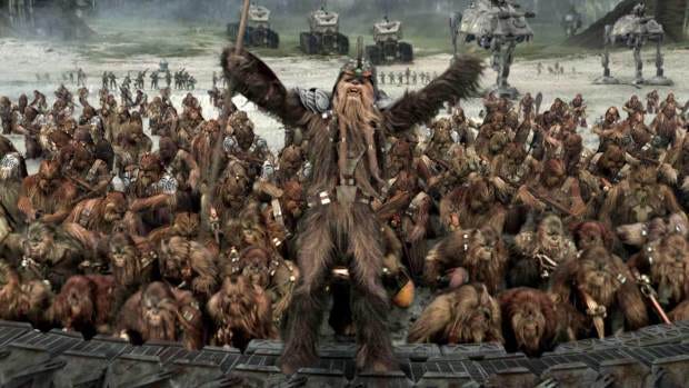 Wookies at the battle of kashyyyk - Revenge of the Sith