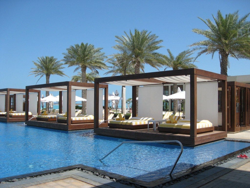 Poolside cabanas
