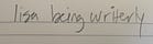 Lisa Being Writerly