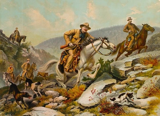 On the Track," Theodore Roosevelt on a bear hunt in Arizona. - White House  Historical Association