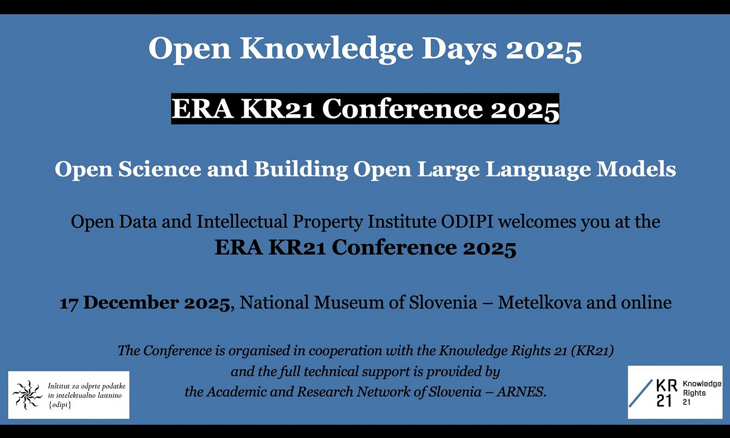 ODIPI | Invitation to the ERA KR21 Conference 2025