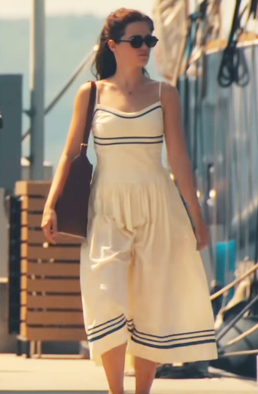 doen blue dress white lotus Isabel Dress main image 1