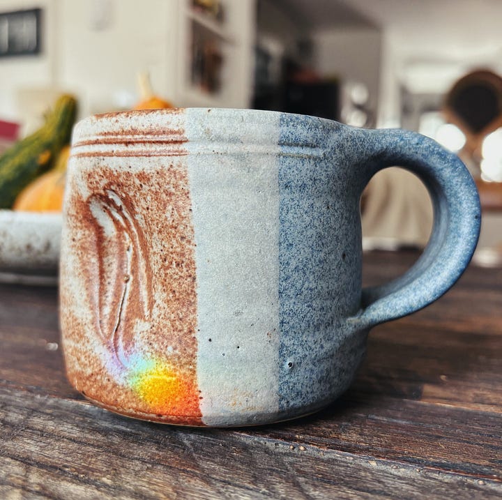 T Kira with the Milk Mug