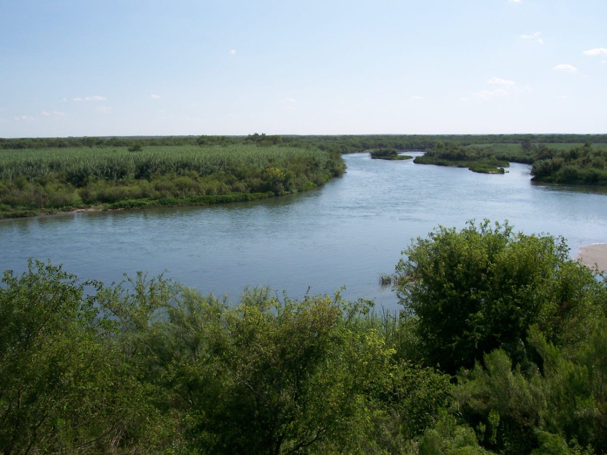 Image of the Rio Grande outside Del Rio, Texas.