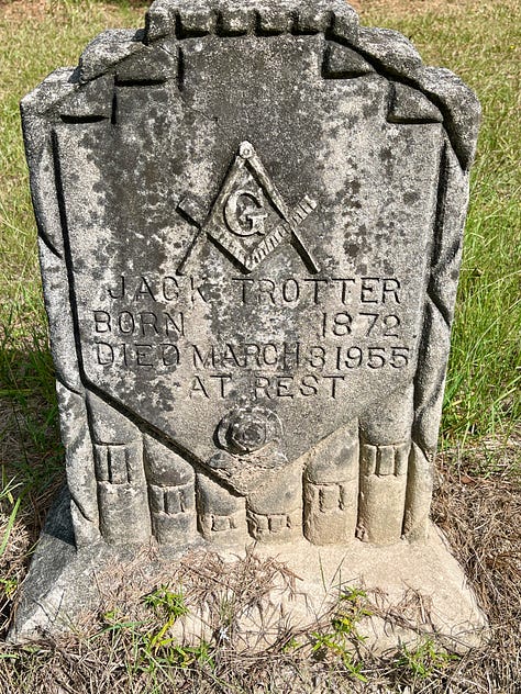 Headstones of Jack and Mary Jane Trotter