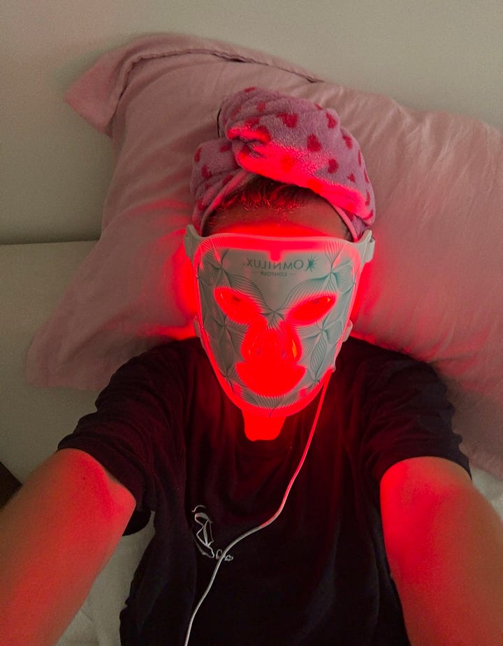red light mask, red light therapy