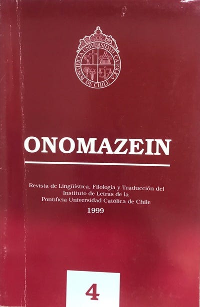 Onomazein 4 : Revista de Lingüística, filología y traducción 1999 -  Ecolectura