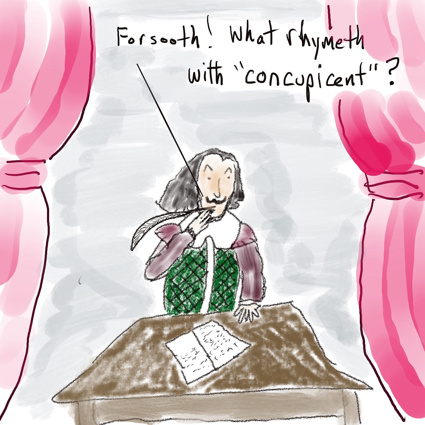 William shakespeare searches for the right rhyme