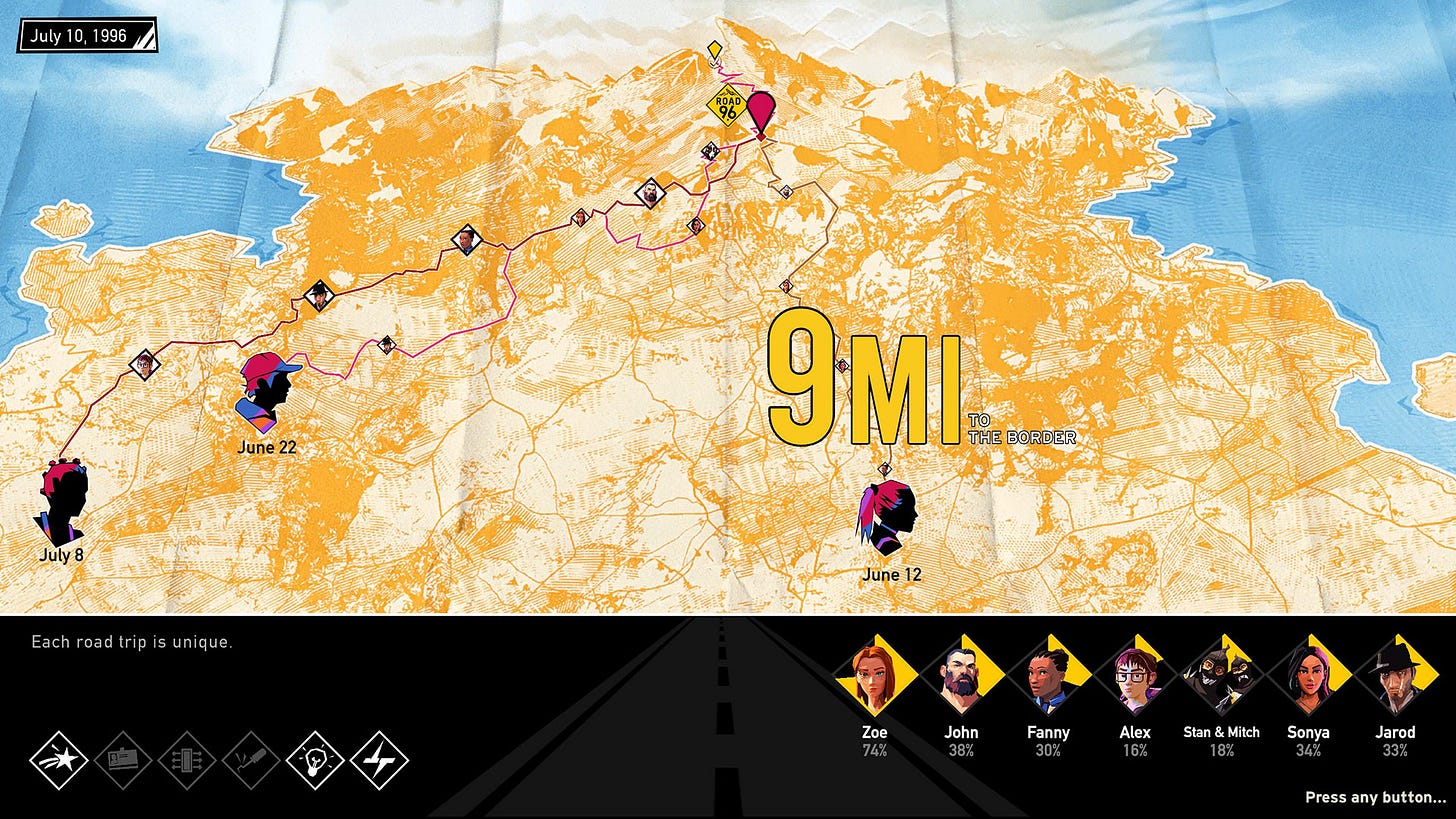 The game's map The game's map