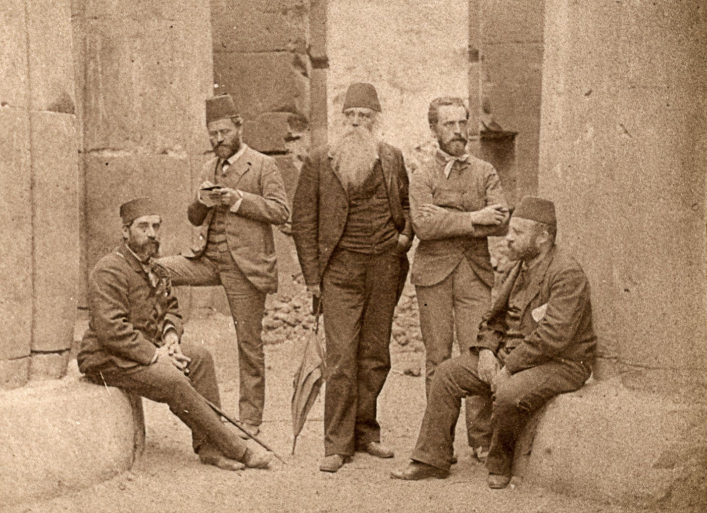 Charles Edwin Wilbour and Gaston Maspero Luxor temple Charles Edwin Wilbour and Gaston Maspero Luxor temple