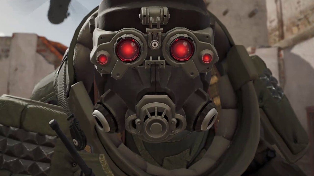 A soldier wearing a futuristic suit of armor in Crossfire: Sierra Squad