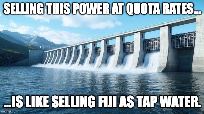 Stock deep dive cover image showing a hydroelectric dam and reservoir, representing the company and its low-cost hydro generation moat in the country’s power market investment thesis