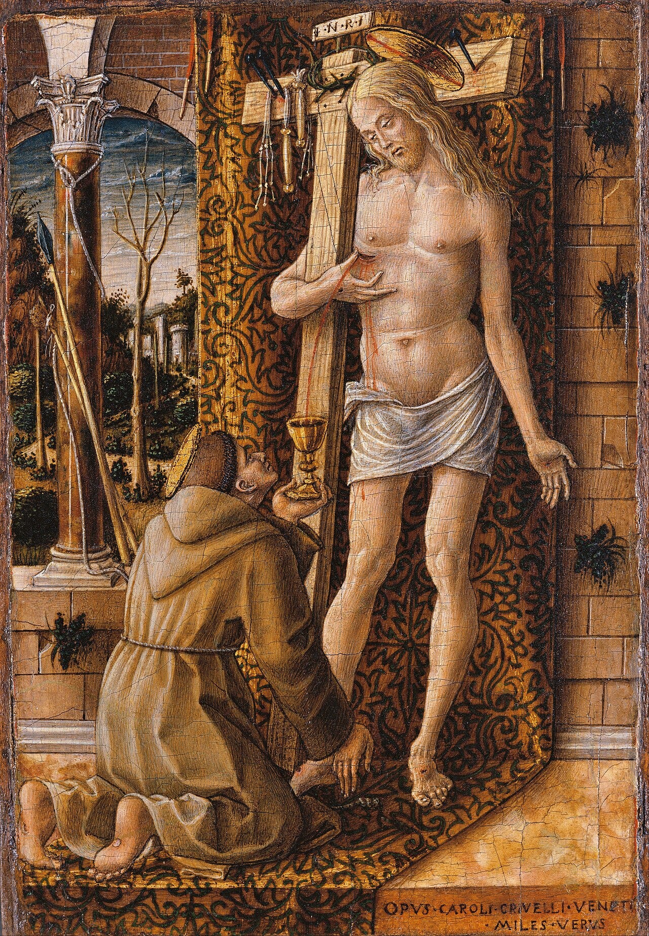 a devotional panel by Carlo Crivelli
