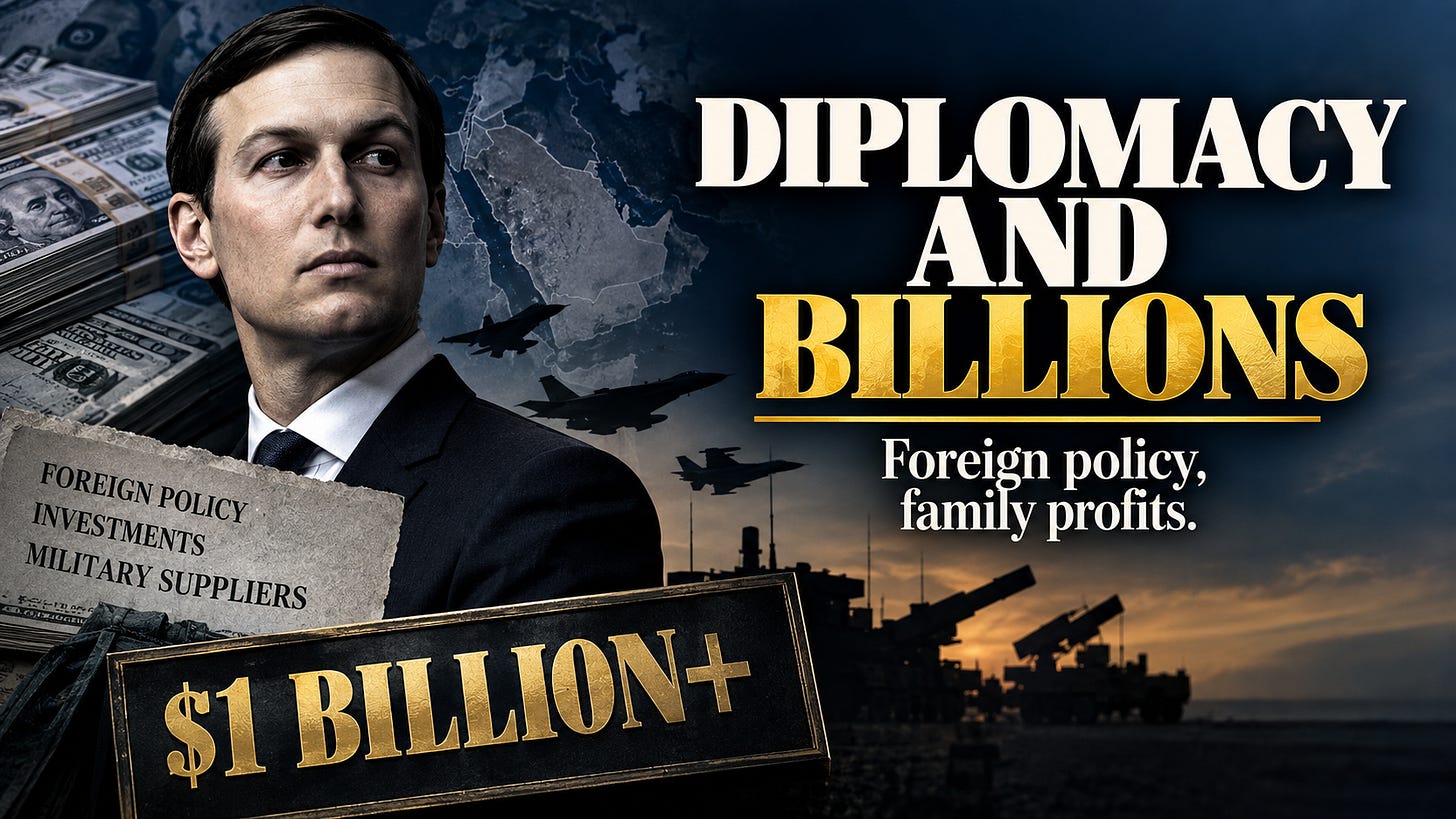 Kushner’s Diplomacy Collides With a Billion-Dollar Investment.