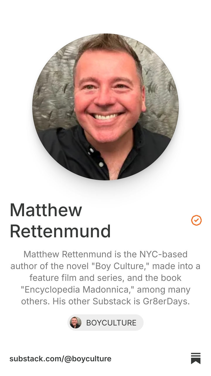 Matthew Rettenmund | Substack