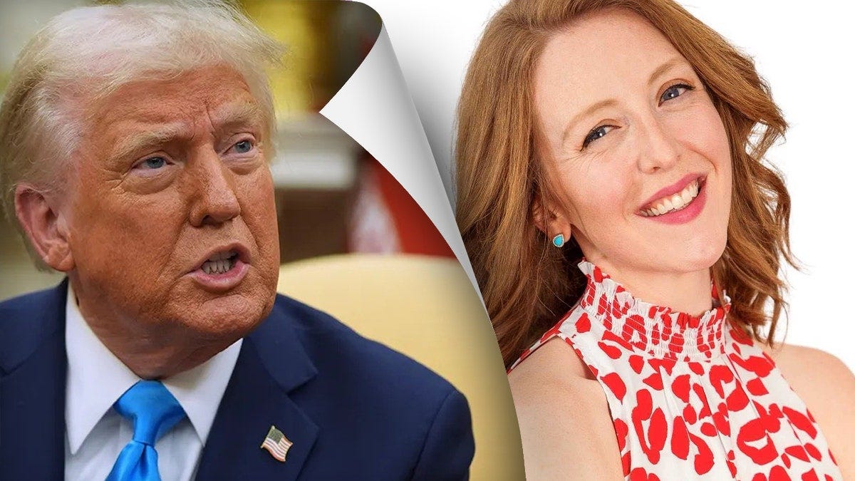 President Donald Trump in a split image with Casey Means President Donald Trump in a split image with Casey Means