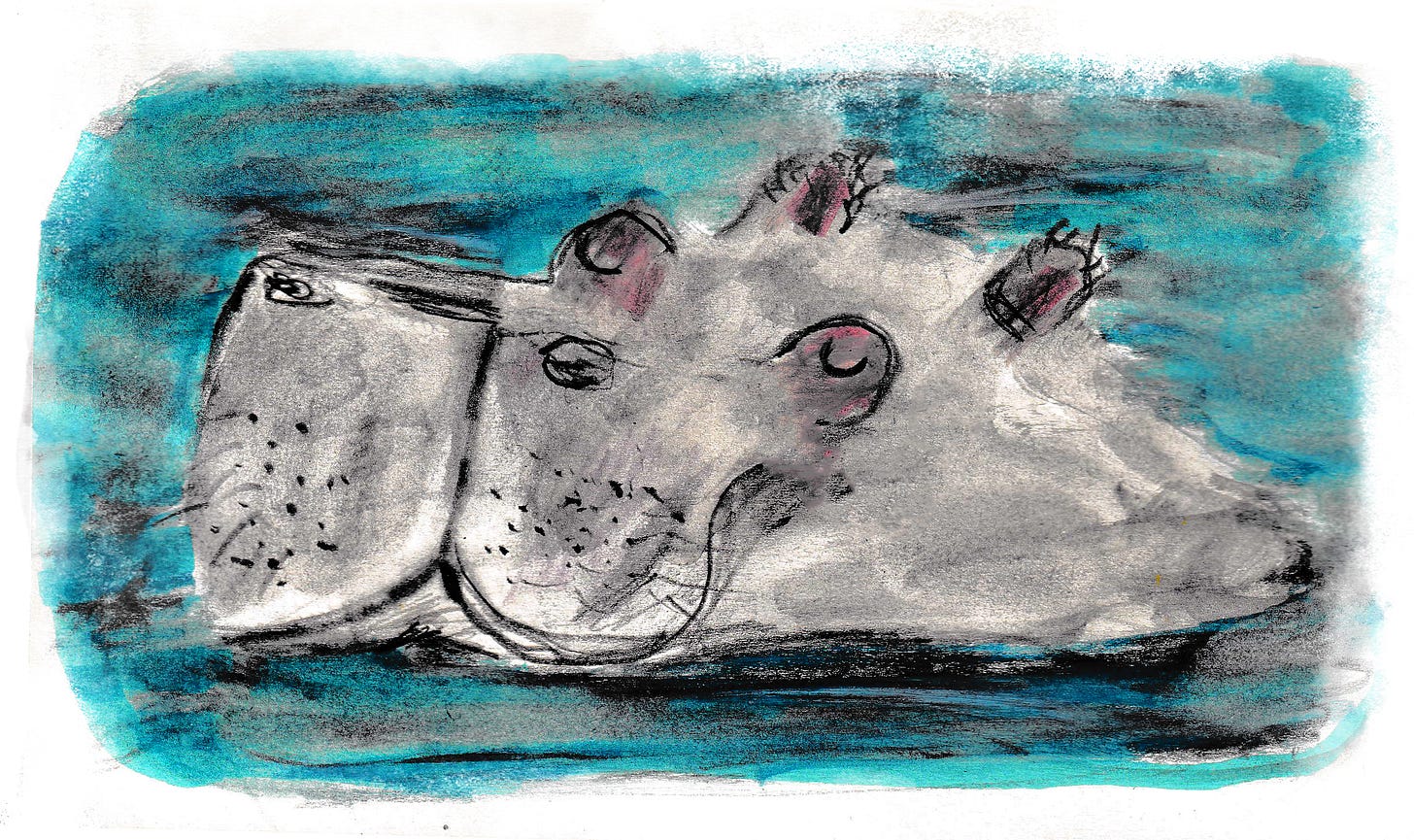 hippo napping by Beth Spencer hippo napping by Beth Spencer