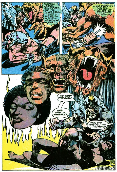 Panel/Page from "The Warlord" #22 (Apr 4, 1979). Art by Mike Grell / Inks by Vince Colleta