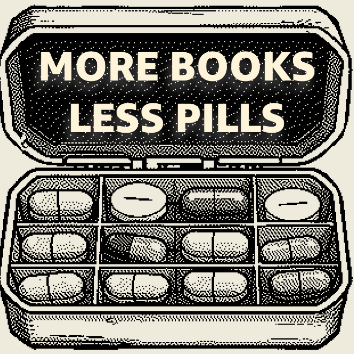 More Books. Less Pills!