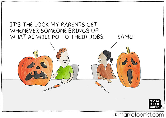 Fear of AI cartoon