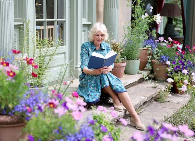 Queen Camilla reading