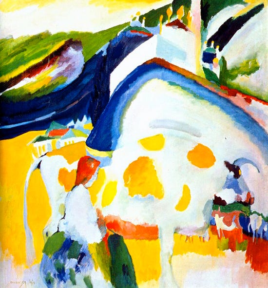 The Cow, 1910,  Painting by Wassily Kandinsky